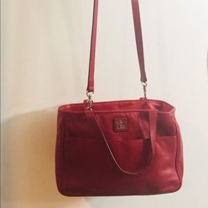 Ralph Lauren Vintage Red Leather crossbody bag.